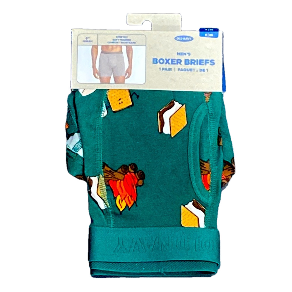 Mens Camping, Smores, & Marshmellows Boxer Briefs - Size Small - Old Navy - NWT